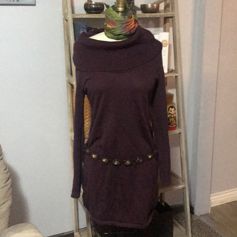 Burgundy sweater dress!